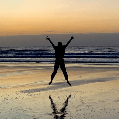 Happy Guy On Beach